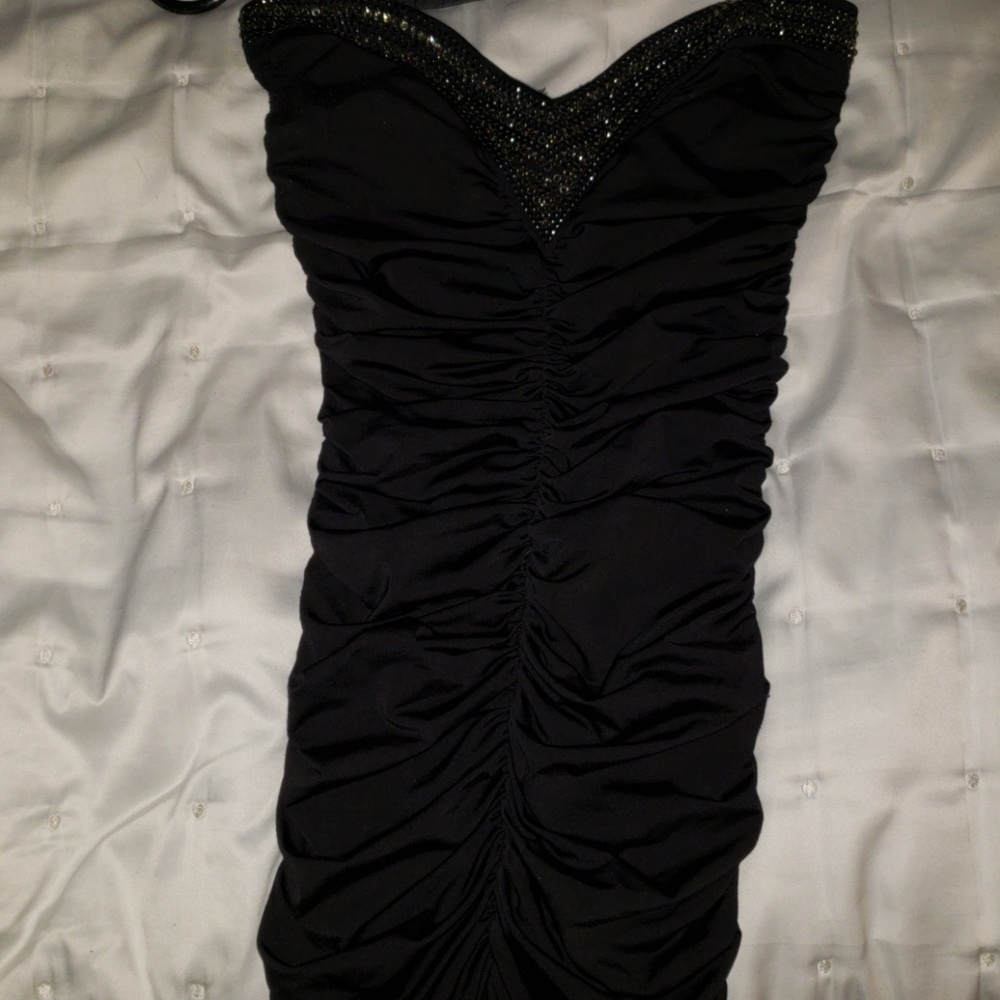 Black mini dress